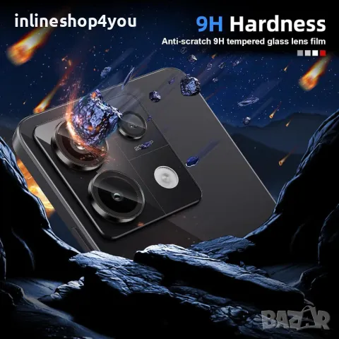 Стъклен Протектор за Камера Тип Рингове за Xiaomi Redmi Note 13 / Pro / 4G / 5G, снимка 5 - Фолия, протектори - 47388935