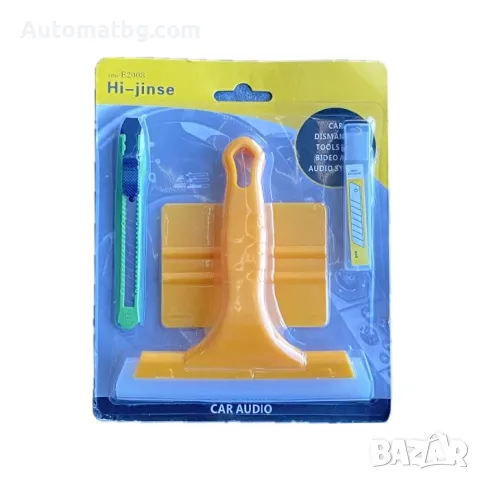 Комплект шпатули за фолио Automat, Инструменти за поставяне на фолио,4 части, Жълт, снимка 2 - Аксесоари и консумативи - 47361402