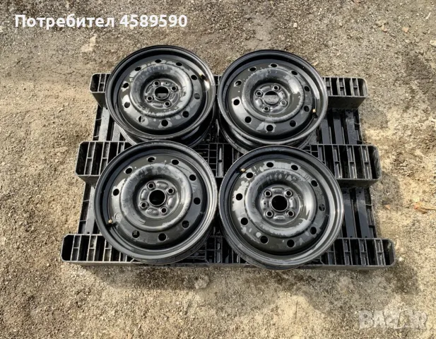 4бр.Оригинални железни джанти 15цола 4x100 + ДАТЧИЦИ за Suzuki Swift,Ignis,Toyota Aygo,Yaris,Mazda 2
