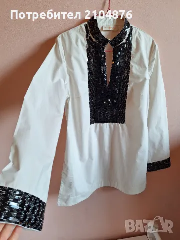 Дамска риза / туника памук с пайети TORY BURCH р-р XS/0, снимка 7 - Ризи - 48523392