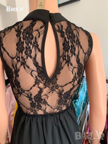 Черна рокля с дантела, снимка 12 - Рокли - 40819493