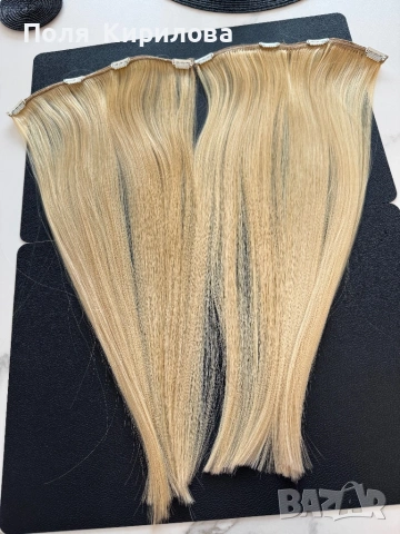 Естествена руса коса от Artfirum Hair Itd, снимка 9 - Аксесоари за коса - 53211239