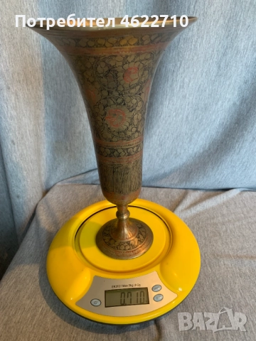  Голяма месингова ваза  , снимка 7 - Антикварни и старинни предмети - 52976617