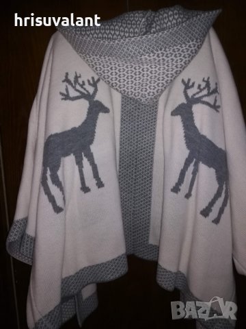 Зимно пончо, снимка 4 - Палта, манта - 38999289