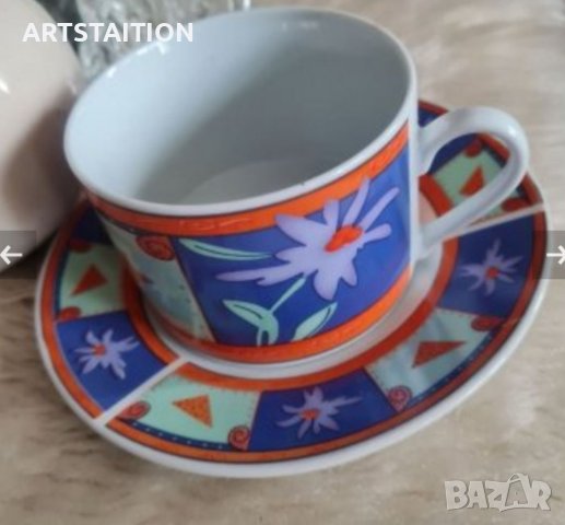 Сервиз за кафе, чай и порцеланова ваза , снимка 2 - Сервизи - 33203122