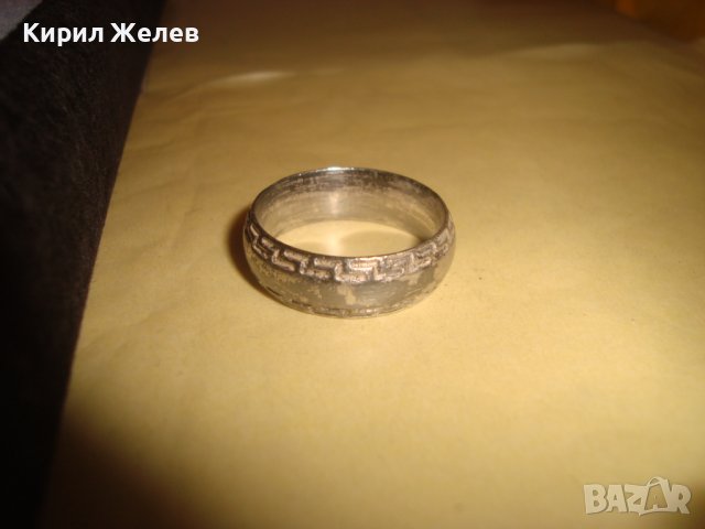 СТАР СТИЛЕН СРЕБЪРЕН ПРЪСТЕН Тип ХАЛКА с ВЕРСАЧЕ ОРНАМЕНТИКА 32497, снимка 4 - Антикварни и старинни предмети - 38352356