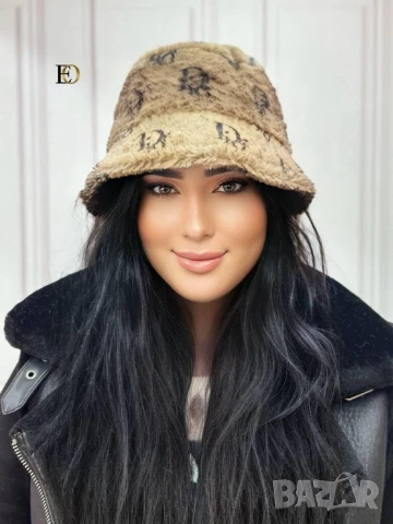 пухени шапки prada christian dior gucci , снимка 2 - Шапки - 51393742