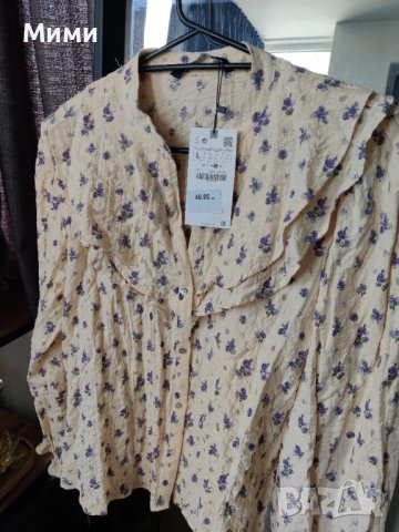 Блуза Zara с флорални мотиви , снимка 1 - Блузи с дълъг ръкав и пуловери - 36775900