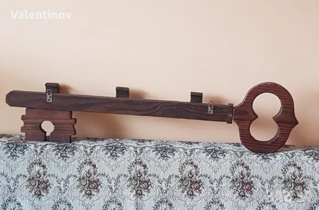 Старинна дървена закачалка , снимка 2 - Антикварни и старинни предмети - 48049108