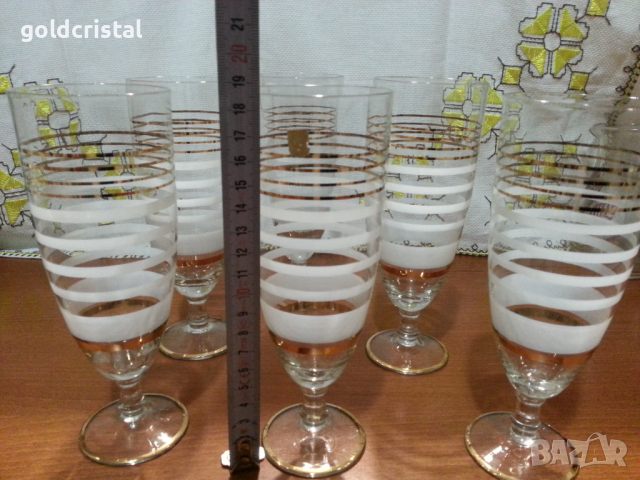 Ретро стъклени чаши , снимка 2 - Антикварни и старинни предмети - 44701089