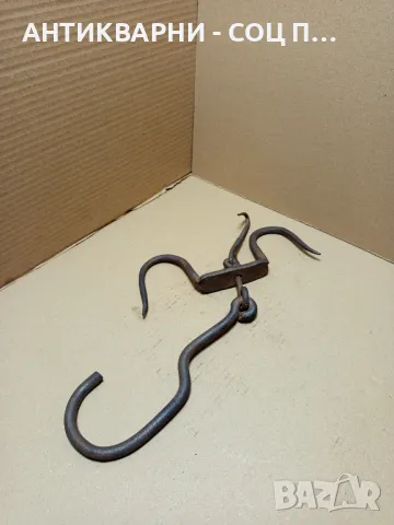 Соц Стар Ръчно Кован Ченгел За Дране На Животни., снимка 3 - Антикварни и старинни предмети - 50225637