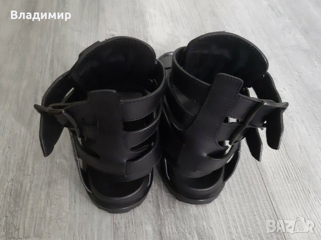 Diesel Black Gold Leather Gladiator Sandals  , снимка 3 - Сандали - 30549172