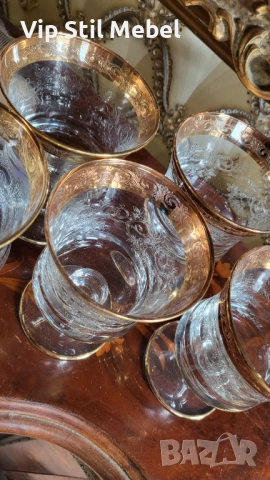 Италиански кристални чаши Мурано , снимка 5 - Чаши - 54082961