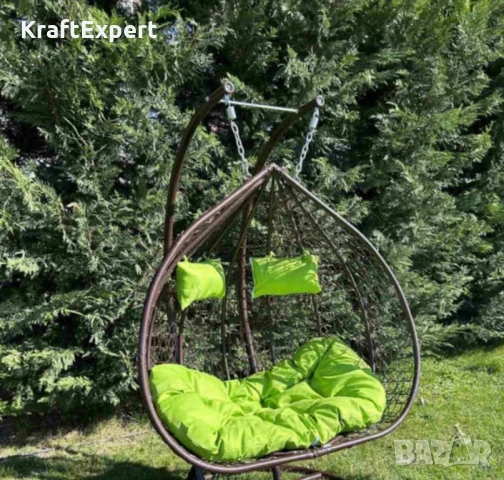 Ратанов Люлеещ Стол ‘Comfort’ за Двама – Уют и Релаксация на Открито!, снимка 4 - Градински мебели, декорация  - 50653798