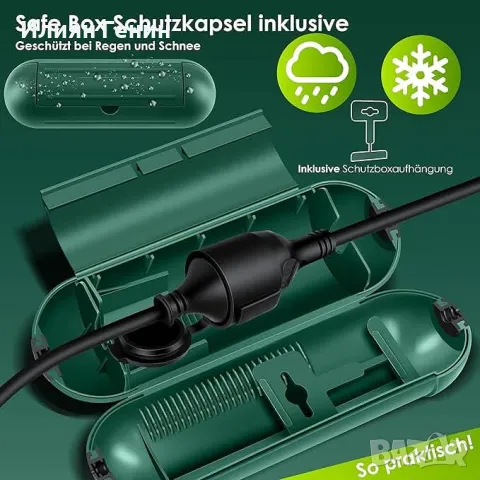 Удължителен кабел 10m със защитна капачка, снимка 5 - Кабели и адаптери - 48244161