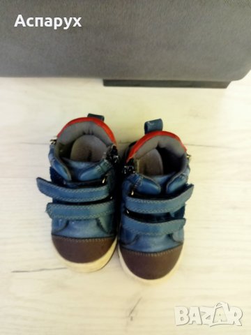 Затворени есенни детски обувки естествена кожа с цип и лепки 21 номер, снимка 3 - Детски обувки - 42766068