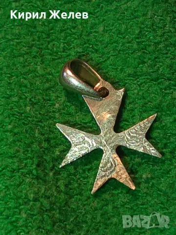 АРИСТОКРАТИЧЕН РИЦАРСКИ СТИЛ ПЕНДАНТ СРЕБЪРЕН МАЛТИЙСКИ КРЪСТ СРЕБРО 925 с БЯЛА ПОЗЛАТА 49147, снимка 13 - Колиета, медальони, синджири - 48938375