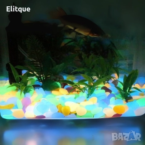 Малки цветни светещи в тъмното камъни за декорация, 50 броя в комплект, снимка 8 - Други стоки за дома - 52796059