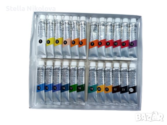 Акварелни бои 24 цвх18мл.
