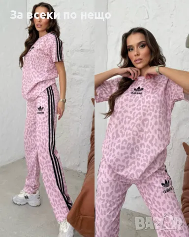 Adidas Дамски Спортен Комплект Тениска И Долнище🔝Дасмки Спортен Екип Адидас - 3 Цвята Код A525, снимка 3 - Спортни екипи - 50140491