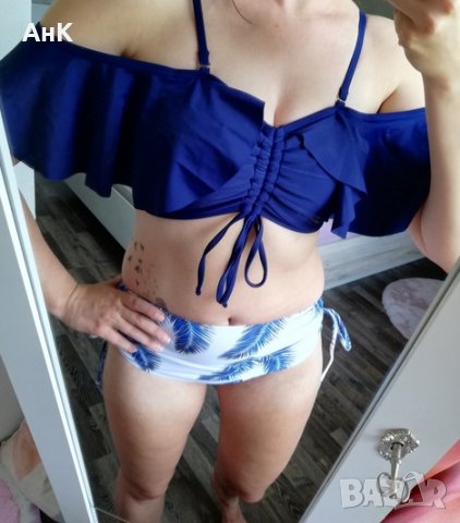 Бански костюм от две части, с висока талия, снимка 4 - Бански костюми - 33984271