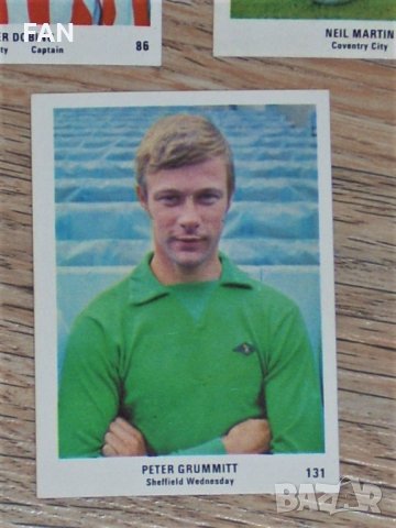 Комплект карти на английски футболисти от 1970 г. от Ливърпул, Стоук Сити, Бърнли, Ковънтри, Шефилд , снимка 4 - Фен артикули - 29678065
