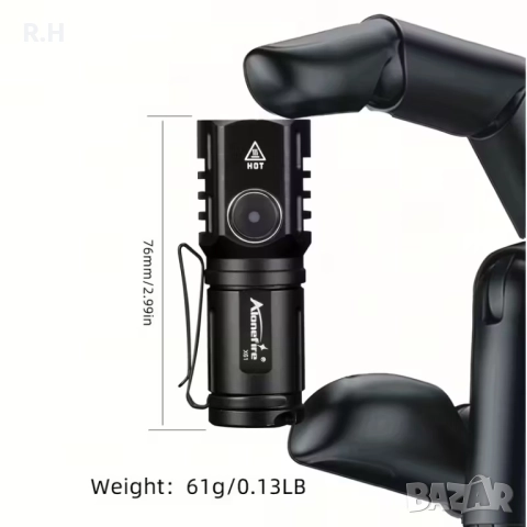 Компактен и силен фенер 6000К USB Type C , снимка 12 - Къмпинг осветление - 52819062