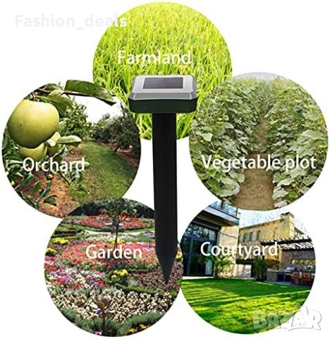 Нови 2 броя Ултразвуков слънчев соларен репелент срещу къртици гризачи, снимка 7 - Други стоки за дома - 40380585