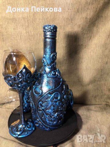 Ръчно изработен сервиз от 3 части, снимка 8 - Декорация за дома - 38506027