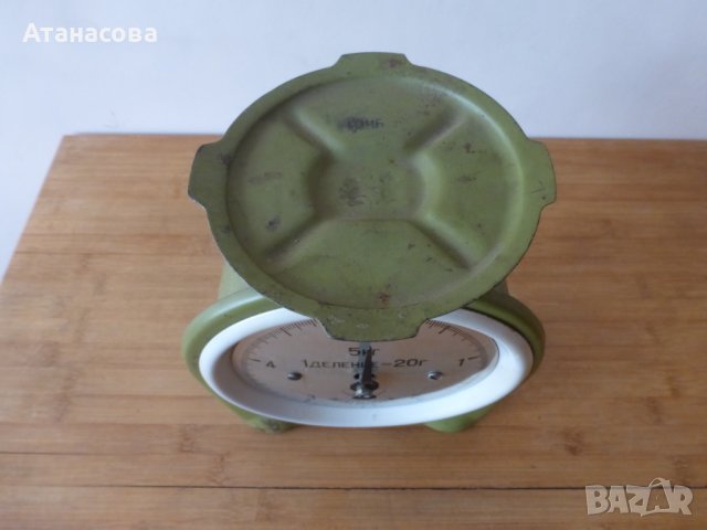 Руска домашна кухненска везна кантар до 5 кг 1970 г, снимка 9 - Антикварни и старинни предмети - 44202705