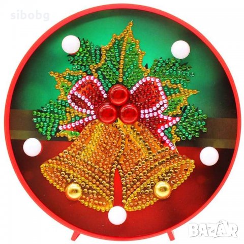Диамантен гоблен Коледна украса с подсветка , снимка 1 - Гоблени - 35101306