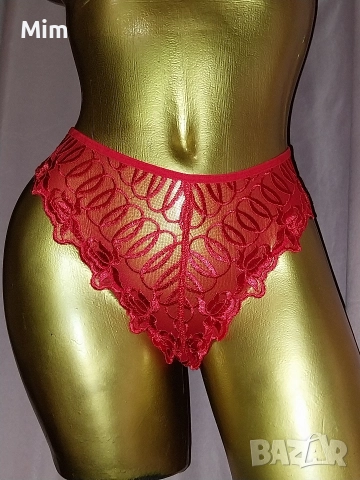 chicca 40 Червена бикина с богата бродерия 