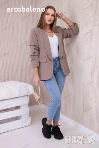 Елегантно дамско сако с ревери, 14цвята, снимка 2 - Сака - 48813146