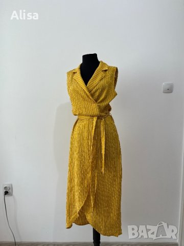 Жълта дамска рокля, снимка 11 - Рокли - 42055117