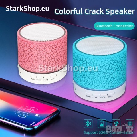  Мини портативна LED тонколонка – Bluetooth, USB, MicroSD, снимка 3 - Тонколони - 30499682