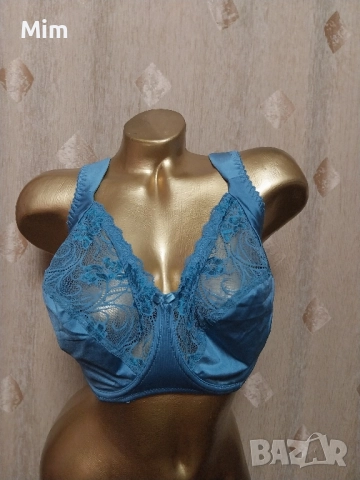 PLAISIR 95 H Син дантелен сутиен за едра дама 