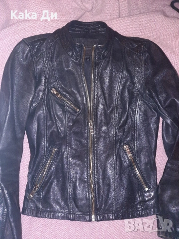 BERSHKA ЕСТЕСТВЕНА КОЖА, снимка 3 - Якета - 53096994