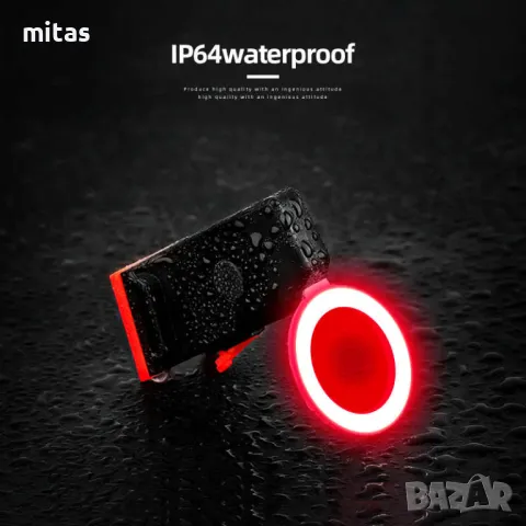 LED TAIL LIGHT стоп светлина за велосипед колело с висока яркост - USB, снимка 3 - Аксесоари за велосипеди - 27895776