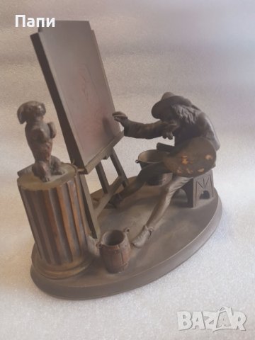 Изящна,детайлна,бронзова скулптура от началото на 20-ти век, снимка 14 - Антикварни и старинни предмети - 38390455