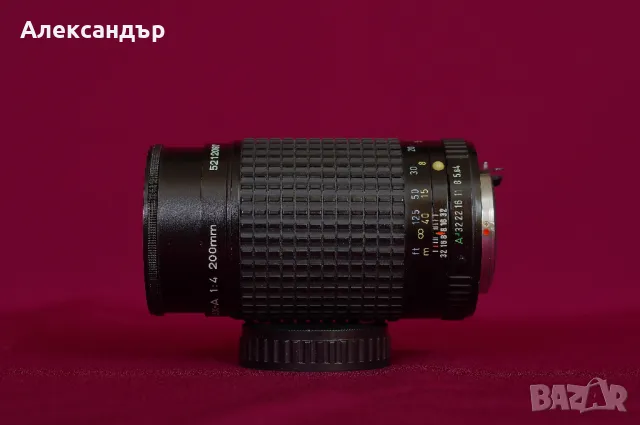Pentax A 200mm F4 в много добро състояние, снимка 3 - Обективи и филтри - 47653401