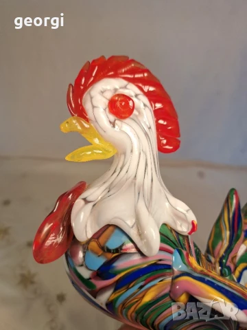 стъклен петел Murano, снимка 9 - Декорация за дома - 50837765