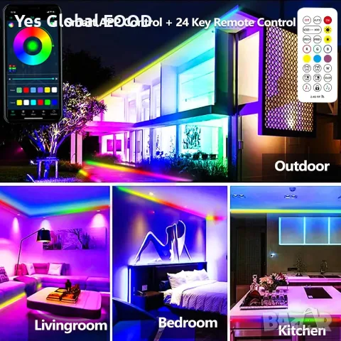 10 м RGB+IC LED лента IP68 за външна употреба, 24 V, снимка 2 - Лед осветление - 55838695