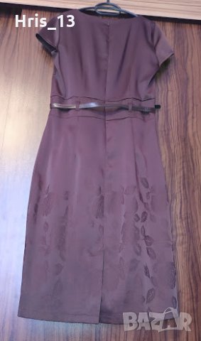 Елегентна кафява рокля, снимка 5 - Рокли - 30381791