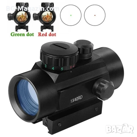 Тактически прицел 1×40 бързомер мерник за лов еърсофт въздушна пушка оптика за оръжие лък малък, снимка 2 - Оборудване и аксесоари за оръжия - 51051606