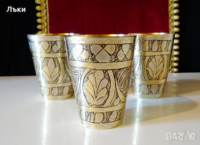 Персийска бронзова чаша 8 см. , снимка 3 - Антикварни и старинни предмети - 30408104