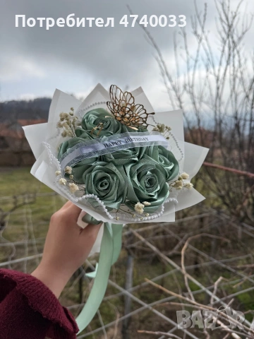 ПРОМОЦИЯ БЕЗПЛАТЕН БУКЕТ ОТ САТЕНЕНИ РОЗИ, снимка 11 - Подаръци за жени - 53973784