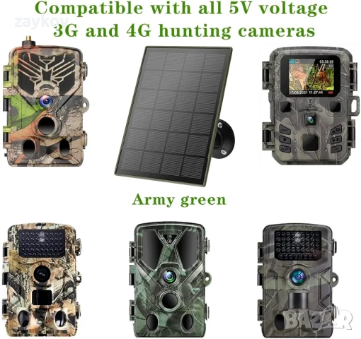 соларен панел 3W/5V, вградена батерия 6000mAh, IP66, Type-C/Micro