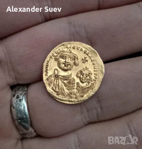 Златен солид на Ираклий , снимка 1