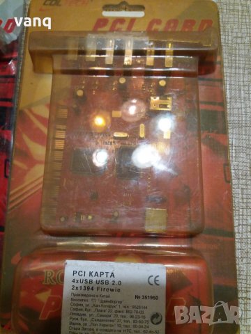 PCI КАРТА;4×USB USB 2.0. .2×1394, снимка 2 - За дома - 31627024