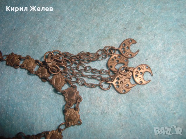 19 ВЕК ВЪЗРОЖДЕНСКИ НАКИТ СРЕБРО САЧАН ОРНАМЕНТИКА РЪЧНА ИЗРАБОТКА КУЧКА ОСМАНСКА ЗАБОДКА БИЖУ 26448, снимка 8 - Антикварни и старинни предмети - 34884075